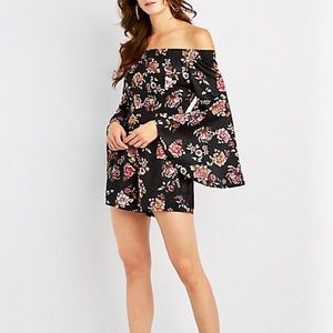 Charlotte Russe Floral Off Shoulder Romper